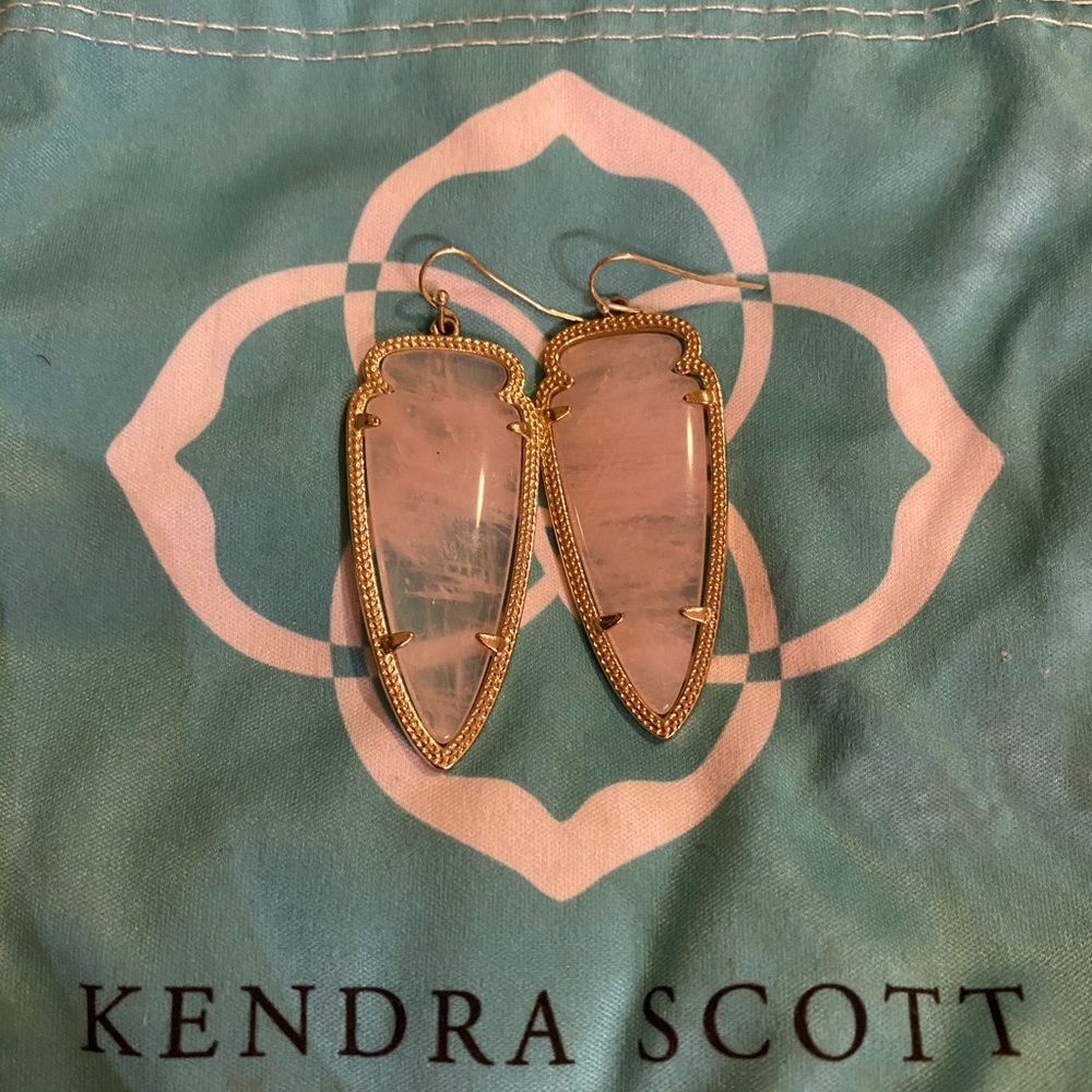 Kendra Scott Rose Quartz Skylar Earrings